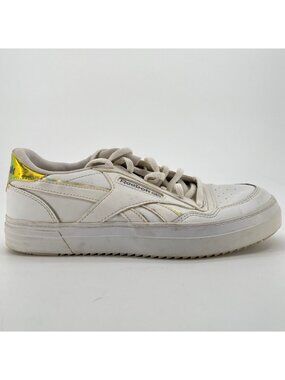 Reebok Club C Double Womens Size 7.5 White Athletic Lifestyle Shoes Sneakers